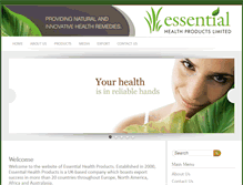 Tablet Screenshot of essentialhealthproducts.co.uk